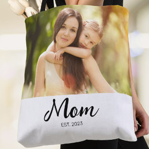 Mum Established Script Photo  Tote Bag