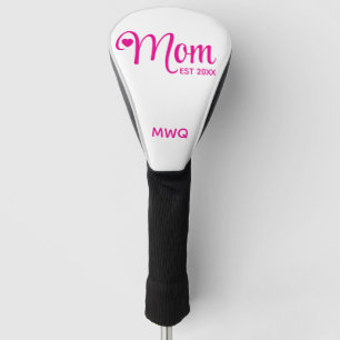 Mum Established Simple Script Mothers Gift Golf Head Cover