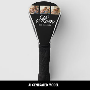 Mum Established Three Photo Family Memories Golf Head Cover