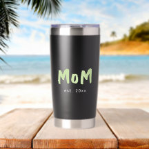 Mum Established Typography Mothers Day Tumbler