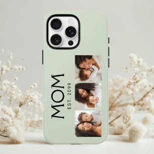 Mum Established Typography Sage Green 3 Photo iPhone 16 Pro Case