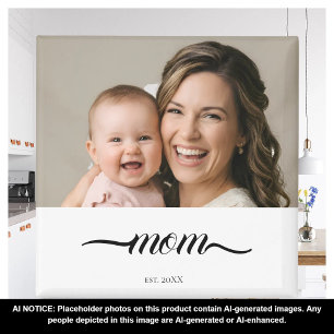Mum Established White Photo Custom Year Magnet