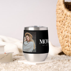 Mum Established White Typography Photo Gift