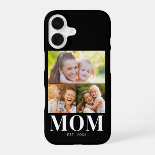 Mum Established Year 3 Photo Modern Black iPhone 16 Case