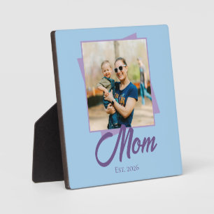 Mum Established Year with Photo Plaque