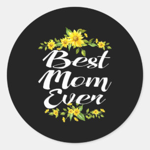 Mum ever  classic round sticker