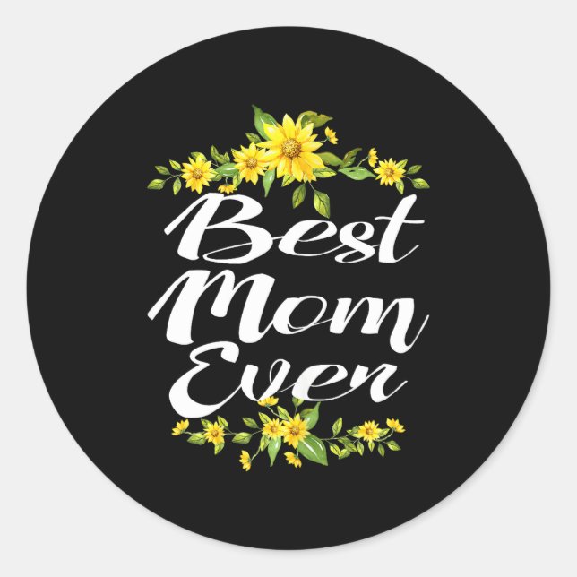 Mum ever  classic round sticker (Front)