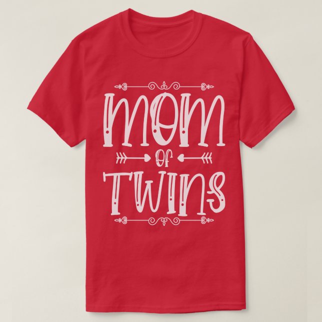 Mum Family Mothers Day Baby Twin Parents T-Shirt (Design Front)