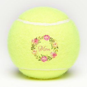 Mum Feminine Floral Mum Personalised Watercolor Tennis Balls