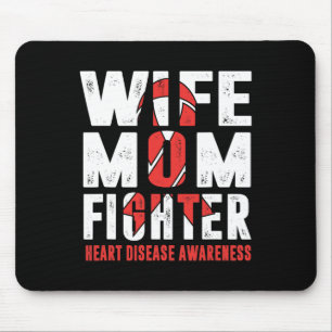 Mum Fighter Heart Disease Awareness Mouse Mat