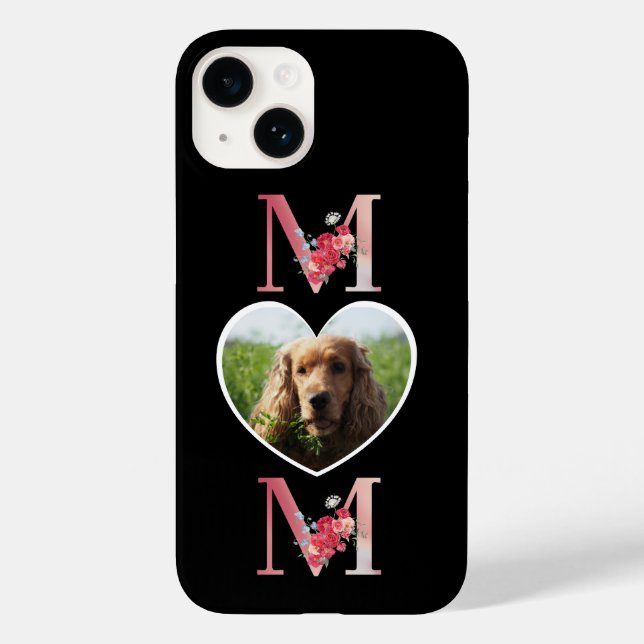 Mum Floral heart photo from the dog Case-Mate iPhone Case (Back)