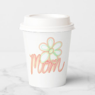 Mum Flower Art Paper Cups