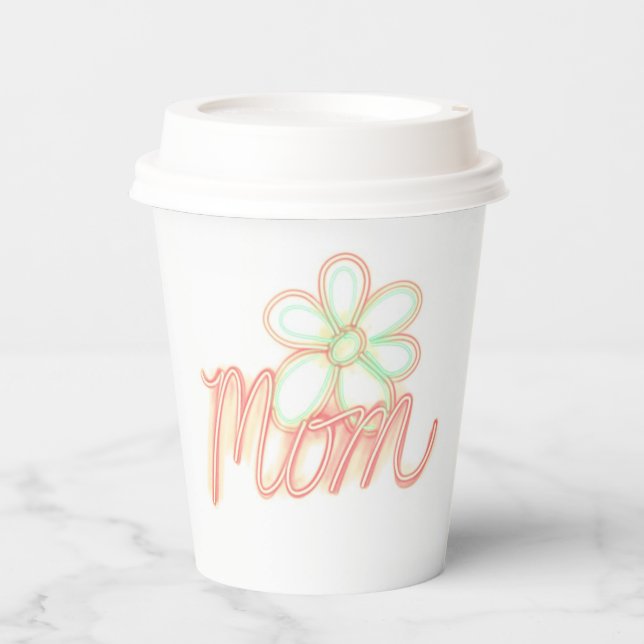 Mum Flower Art Paper Cups (Front)
