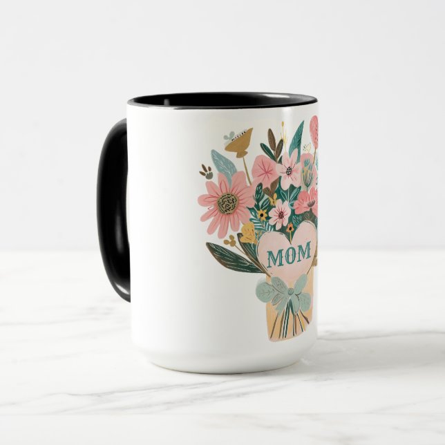 Mum Flower Bouquet  Mug (Front Left)