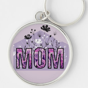 Mum flower keyring