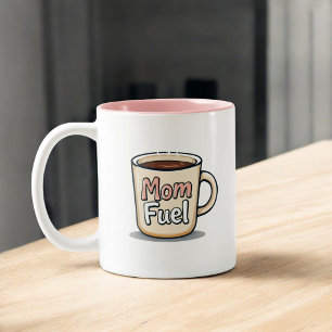 Mum Fuel   Funny Coffee Lover Mum Two-Tone Coffee Mug