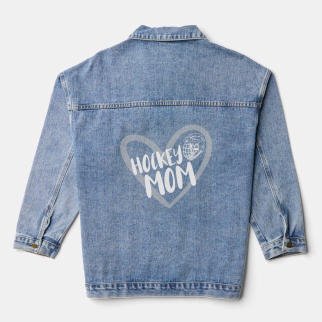 Mum Fun Hockey Player 4   Denim Jacket (Back)