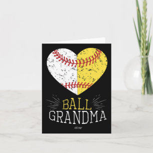 Mum Funny Baseball T Shirt Ball Funny Grandma Soft Card