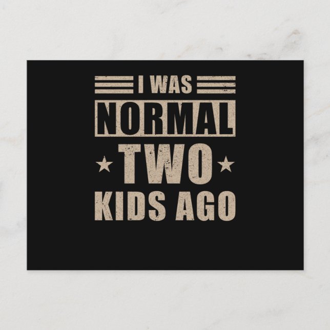 Mum Funny Saying Two Children Postcard (Front)