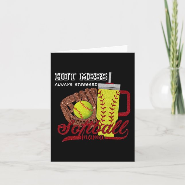 Mum Game Day Vibes Mothers Day Women Softball Mama Card (Front)