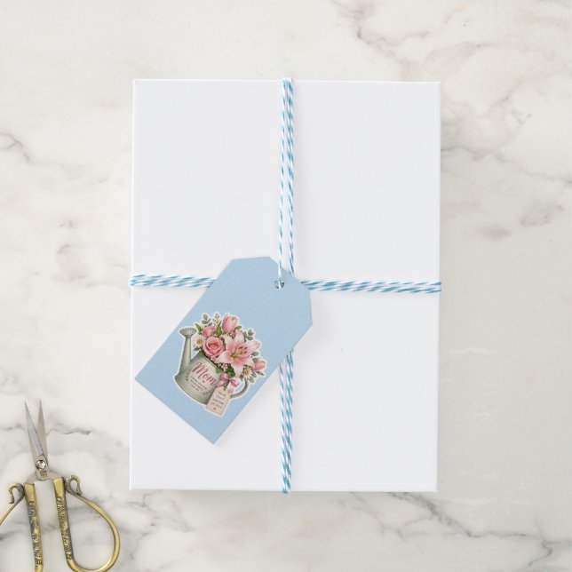 Mum Garden Flowers Gift Tags (With Twine)