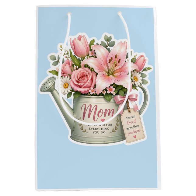Mum Garden Flowers Medium Gift Bag (Front)
