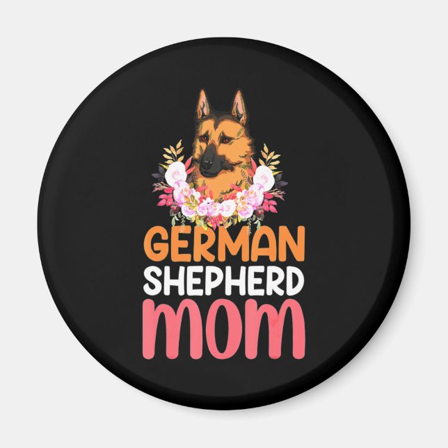 Mum German Shepard Shepherd Dog Magnet (Front)
