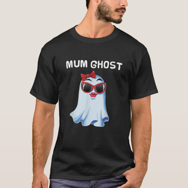 Mum Ghost Family Matching Halloween Costumes Outfi T-Shirt (Front)