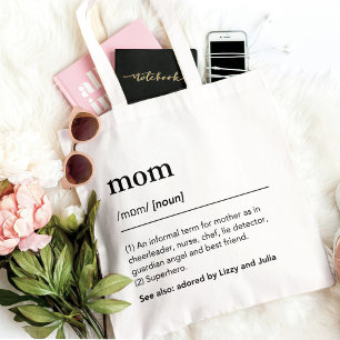 Mum Gift Custom Definition Modern Funny Tote Bag