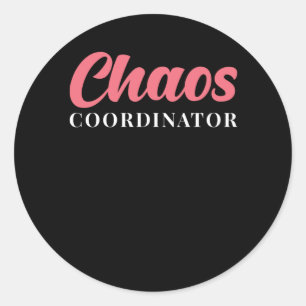 Mum Gift Family Manager Classic Round Sticker