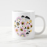 Mum - Gift Jumbo Mug<br><div class="desc">Jumbo Some days, a regular size cup of joe just won’t do. When you need that extra jolt of caffeine, reach for your extra-large coffee mug from Zazzle. It will accommodate a full 20-ounce Venti pour. Perfect for soup, cereal, ice cream, or chilli too! This giant mug features a C-shaped...</div>