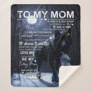 Mum Gifts Letter To My Mum Love From Son Sherpa Blanket