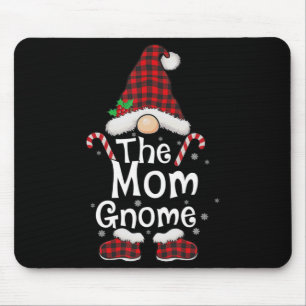 Mum Gnome Buffalo Plaid Matching Family Christmas  Mouse Mat
