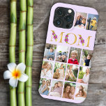 Mum Gold Flower Letters 14 Vertical Photo Collage Case-Mate iPhone Case<br><div class="desc">Gorgeous photo gift for your mum. The design features floral letters for "mum" which is printed in gold and decorated with purple lily flowers. The photo template is set up for you to add 14 of your favourite photos, all of which are displayed in vertical portrait format. This grid style...</div>