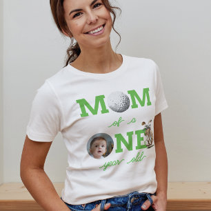 Mum Golf First Birthday Photo Personalised T-Shirt