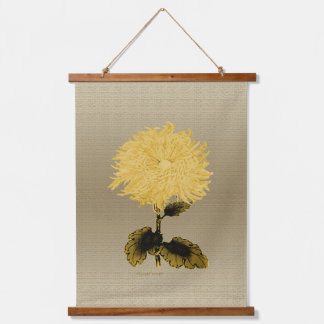 Mum Grandiflora Golden Hanging Tapestry