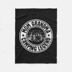 Mum grandma camping legend rv camper outdoor women fleece blanket