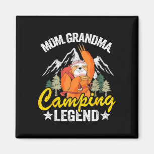 Mum grandma camping legend rv camper sloth women magnet