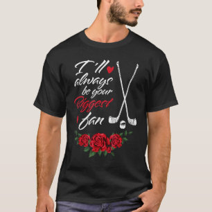 Mum Grandma Fan Hockey Flowers Happy Mother's Da T-Shirt