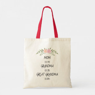 Mum, Grandma, Great Grandma Custom Family Dates Tote Bag