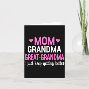 Mum grandma great grandma cute women mum mothers card