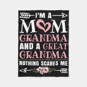Mum Grandma Great Grandma Grandmother Mothers Day Fleece Blanket