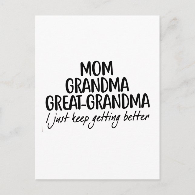 Mum Grandma Great-Grandma Mothers Day Postcard (Front)