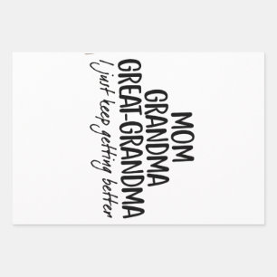 Mum Grandma Great-Grandma Mothers Day Wrapping Paper Sheet