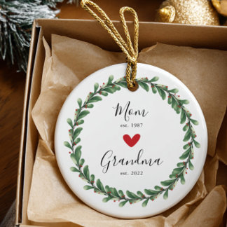 Mum | Grandma Year Est. Ceramic Tree Decoration