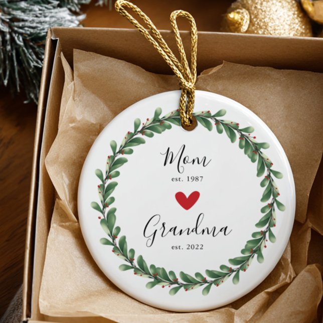 Mum | Grandma Year Est. Ceramic Tree Decoration (Creator Uploaded)