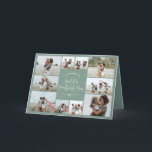 Mum green elegant modern minimal photo collage thank you card<br><div class="desc">Worlds greatest Mum script elegant modern minimal black personalised photo collage simple clean lines mothers day card.</div>