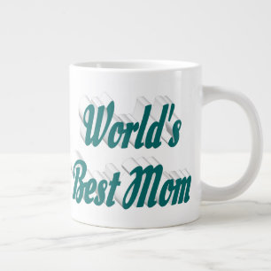 Mum green half typography Mothers Day Large Coffee Mug