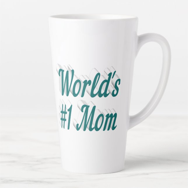 Mum green text  latte mug (Right)