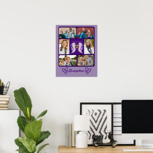 Mum Guardian Angel Wings 6 Photo Collage and Name Poster